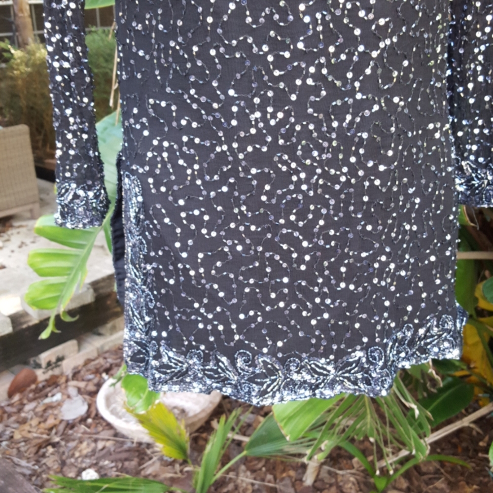 Vintage beaded and sequin tunic - Picture 4 of 11